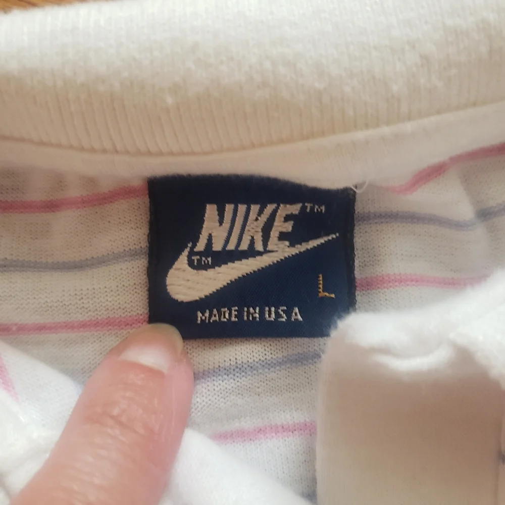 Vintage Nike Retro Short Sleeve Striped Polo Shirt